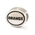 Antiqued Syracuse University Collegiate Charm Bead in Sterling Silver