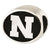 Antiqued University of Nebraska Collegiate Charm Bead in Sterling Silver