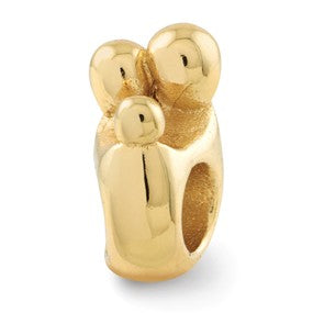 Gold Plated Family of 3 Bead Charm hide-image