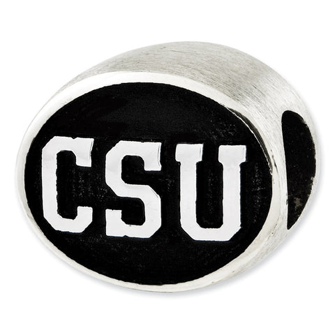 Sterling Silver Antiqued Colorado State University Collegiate Bead