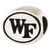 Antiqued Wake Forest University Collegiate Charm Bead in Sterling Silver