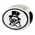 Sterling Silver Antiqued Wake Forest University Collegiate Bead