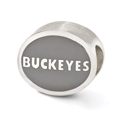 Sterling Silver Enameled Ohio State University Collegiate Bead