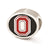 Enameled Ohio State University Collegiate Charm Bead in Sterling Silver