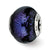 Sterling Silver Purple Italian Murano Glass Bead Charm hide-image