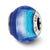 Blue/Light Blue Italian Murano Glass Charm Bead in Sterling Silver