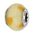 Cream w/Dots Italian Murano Charm Bead in Sterling Silver