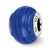 Blue Italian Murano Glass Charm Bead in Sterling Silver