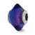 Dark Blue & Pink Italian Murano Charm Bead in Sterling Silver