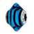 Sterling Silver Blue w/Black Stripes Italian Murano Bead Charm hide-image