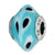 Sterling Silver Powder Blue w/ Dots Italian Murano Bead Charm hide-image