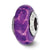 Purple Giraffe Glitter Overlay Glass Charm Bead in Sterling Silver