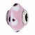 Sterling Silver Light Pink w/Dots Italian Murano Bead Charm hide-image