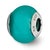 Sterling Silver Teal Matte Italian Murano Glass Bead Charm hide-image