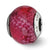 Sterling Silver Fuschia Python Glitter Overlay Glass Bead Charm hide-image