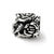 Rose Floral Charm Bead in Sterling Silver