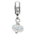 Sterling Silver Rainbow Dichroic Glass Dangle Bead Charm hide-image