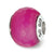 Fuchsia Cracked Agate with Shell Stone Charm Bead in Sterling Silver
