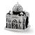 Taj Mahal Charm Bead in Sterling Silver