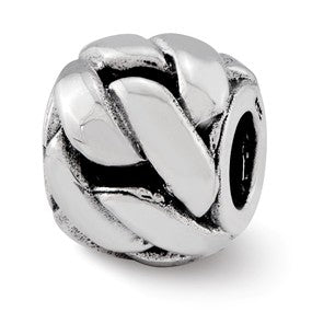 Sterling Silver Twisted Bali Bead Charm hide-image
