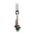 Sterling Silver Candle with Holly Leaf Dangle Bead Charm hide-image