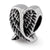Heart Shaped Wings Charm Bead in Sterling Silver