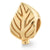 Leaf Design Charm Bead in Gold Plated