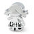 Little Sister Girl Charm Bead in Sterling Silver