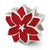 Sterling Silver Red Enameled Flower Bead Charm hide-image