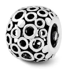 Sterling Silver Circles Bali Bead Charm hide-image