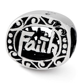 Sterling Silver Faith Bead Charm hide-image