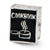 Black Enameled Cookbook Charm Bead in Sterling Silver