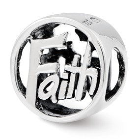 Sterling Silver Faith Bead Charm hide-image