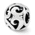 Swirl Bali Charm Bead in Sterling Silver