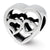 Two Hearts Charm Bead in Sterling Silver