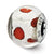 Sterling Silver Italian Murano Silver & Red Glass Bead Charm hide-image