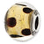 Sterling Silver Italian Murano Yellow & Brown Glass Bead Charm hide-image