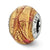 Sterling Silver Italian Copper & Gold Colored Glass Bead Charm hide-image