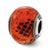 Italian Pink & Orange Python Glass Charm Bead in Sterling Silver
