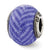 Sterling Silver Italian Purple Stripes w/Glitter Glass Bead Charm hide-image