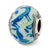 Sterling Silver Italian Decorative Blue & White Glass Bead Charm hide-image