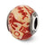 Sterling Silver Italian Decorative Red Glass Bead Charm hide-image