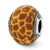 Sterling Silver Italian Yellow & Brown Glass Bead Charm hide-image