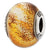 Sterling Silver Italian Yellow & Brown Glass Bead Charm hide-image