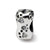 Dog Bone Charm Bead in Sterling Silver