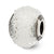 Sterling Silver Italian White Textured Glass Bead Charm hide-image