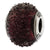Italian Dark Purple Textured Glass Charm Bead in Sterling Silver