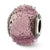 Sterling Silver Italian Light Purple Textured Glass Bead Charm hide-image