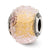Italian Yellow Textured Glass Charm Bead in Sterling Silver