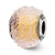 Sterling Silver Italian Yellow Textured Glass Bead Charm hide-image
